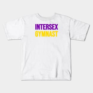 INTERSEX GYMNAST (Purple, Yellow) Kids T-Shirt